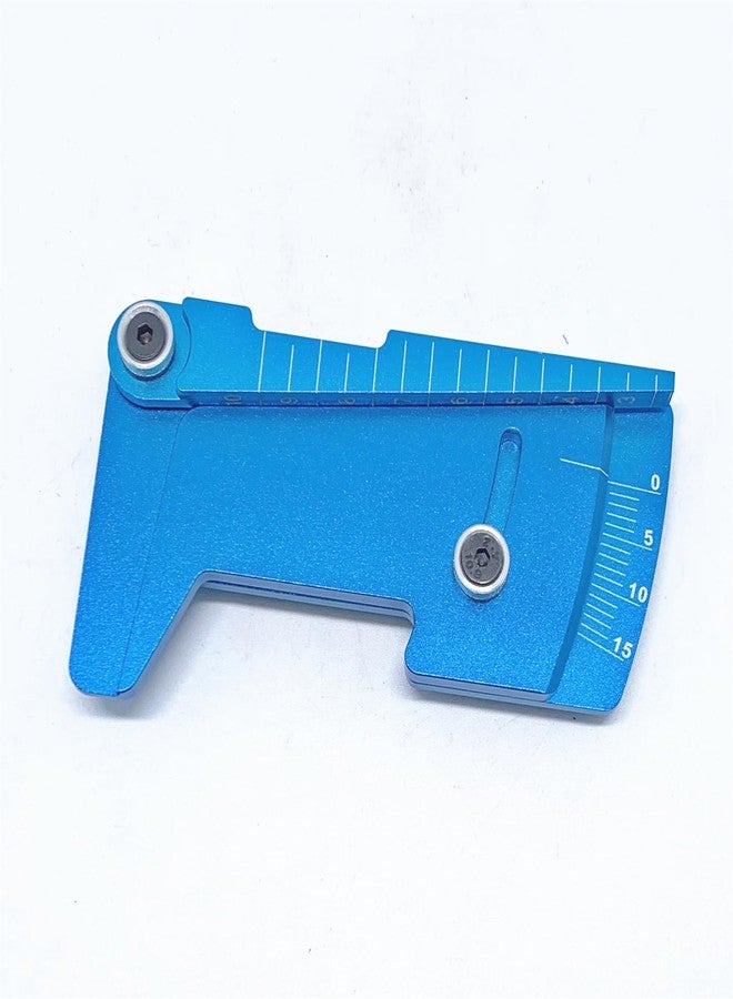 KingVal Metal Adjustable Ruler 15 Degrees RC Car Wheel Tire Camber Gauge Height Measuring Tool Compatible with 1/10 RC Car (Blue) - Image 4